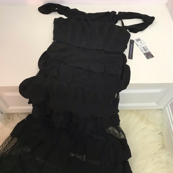 AQUA WOMENS MESH SPECIAL OCCASION EVENING DRESS - Picture 3 of 6